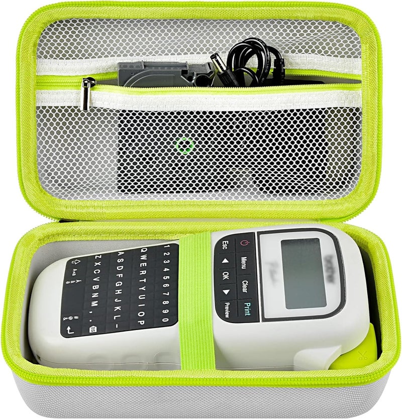 GWCASE Case Compatible with Brother for P-Touch PTH110/ PRTH110/ Pro PT-H111/ PTE110 Portable Label Maker, Storage Holder Carrying Organizer for Label Tapes, AC Adapter, Charging Cables (Box Only) -White - Image 1